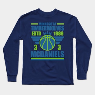 Minnesota Timberwolves McDaniels 3 Basketball Retro Long Sleeve T-Shirt